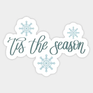 Tis the Season - Winter Snowflakes Sticker